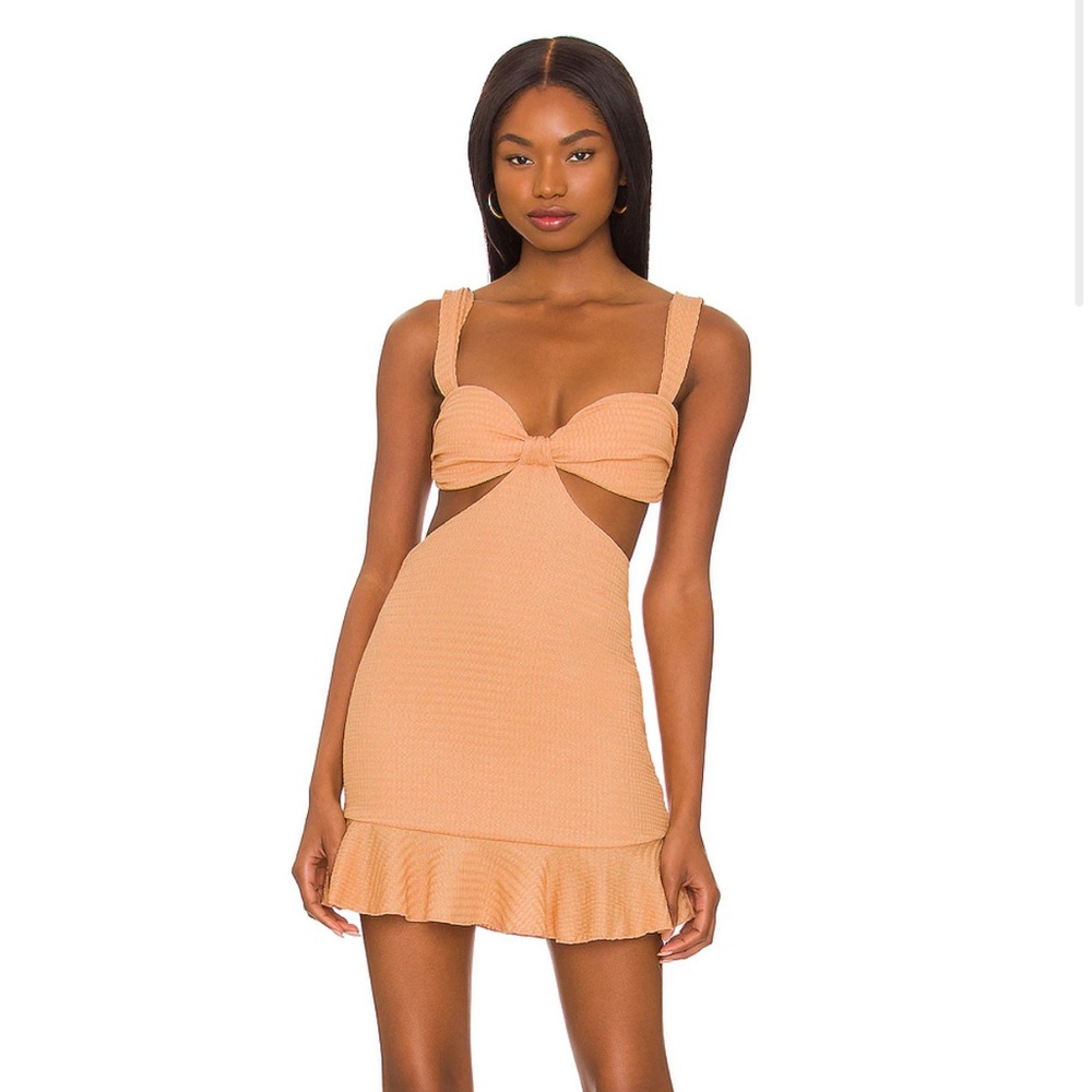 Lovers + Friends Sun Drenched Mini Dress in Orange